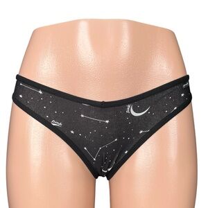 PINK Victoria's Secret‎ Black Moon & Star Celestial Bikini Panties Small